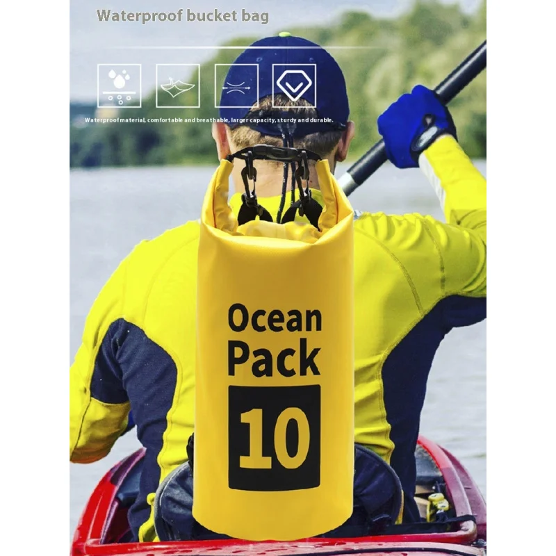 

Лидер продаж, водонепроницаемая сумка для рафтинга на открытом воздухе, сетчатая ткань из ПВХ, пляжная водонепроницаемая сумка-ведро для речного плавания, рюкзак для катания на лодках