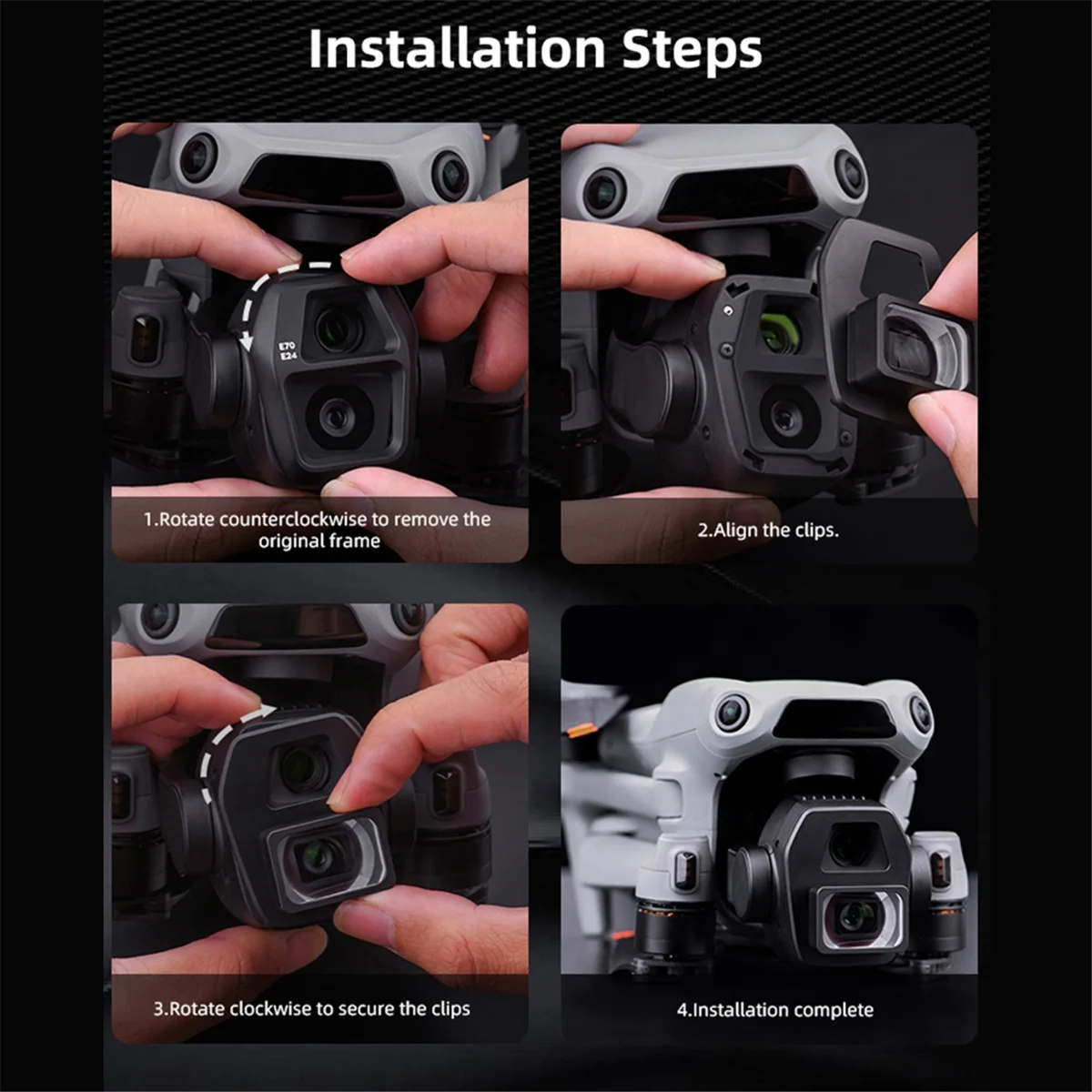 Lente grande angular N97R para DJI Air 3S Câmera especial para drone Filtro grande angular Lente grande angular de 110 graus