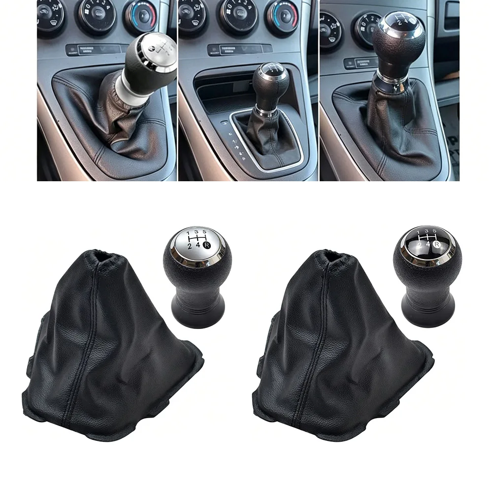 Car Gear Shift Knob Lever Shifter Leather Boot Cover For Toyota For Auris For E150 2006-2012 6-speed Rotary Gear Selector