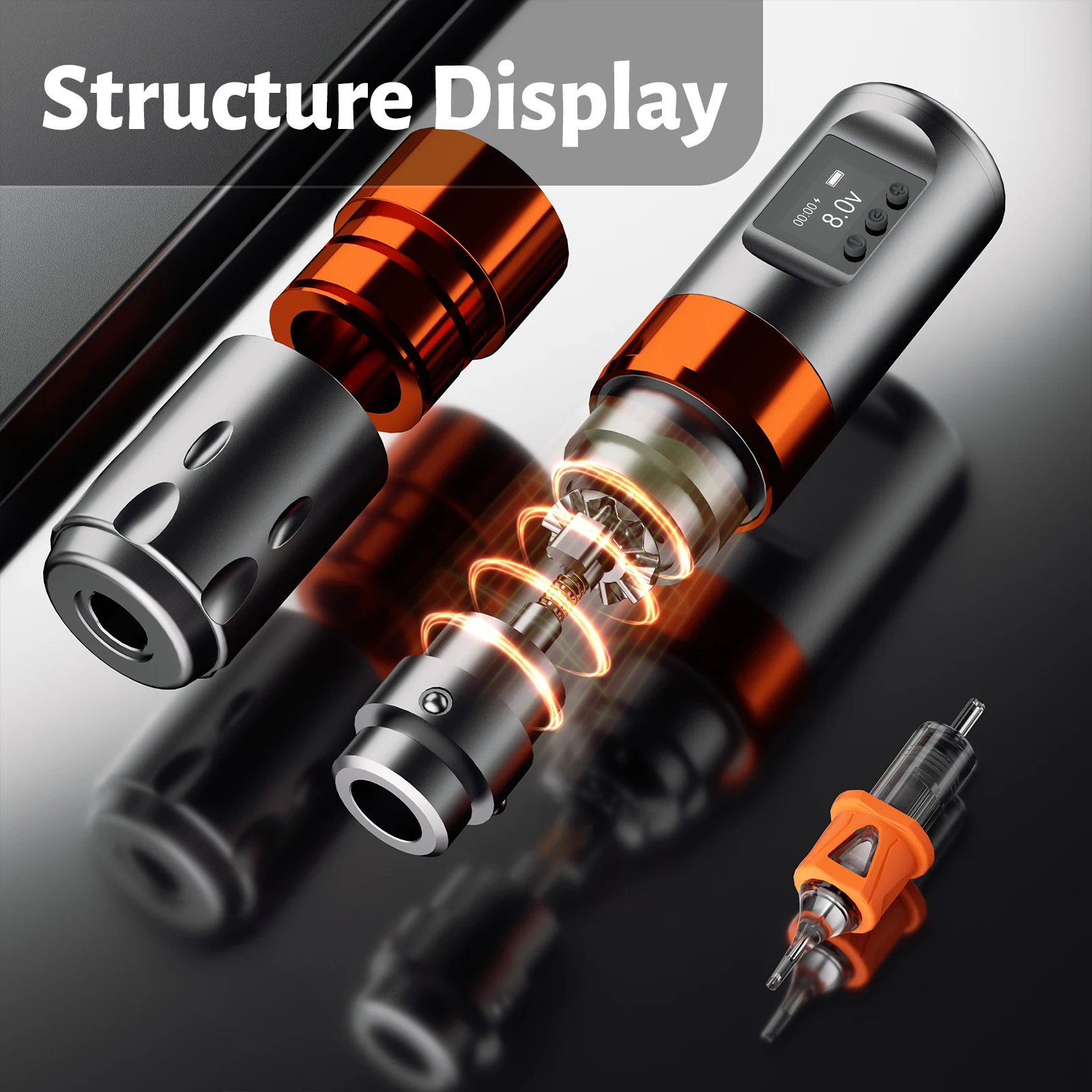 V82 Wireless Tattoo Machine BIGWASP Brand Tattoo Pen Digital Display 1800mAh Battery Powerful Motor Tattoo Gun For Tattoo Artist