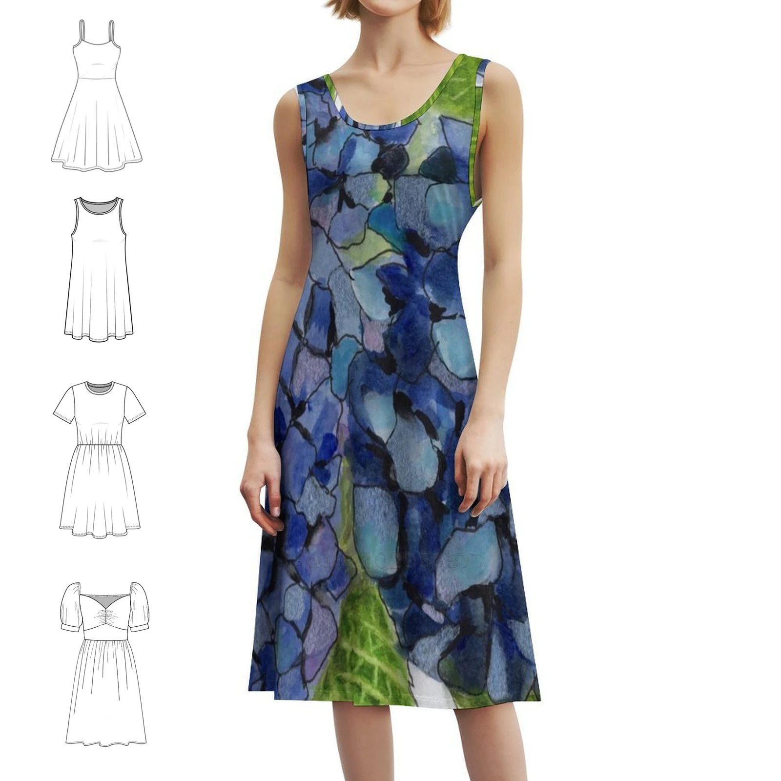 

~ ~ Sweetheart Neckline Dress Elegant Summer Party Dress For Women Blues Walkabouts Womens Dresses