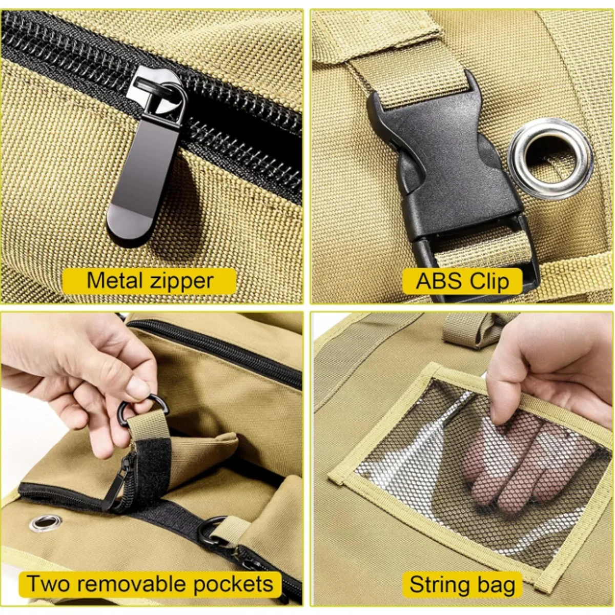 Multi-Purpose Hardware Tool Bag Professional Multi-Pocket Rolled Portable Storage Bag Rolled Waterproof Storage Bag Pliers Wrenc