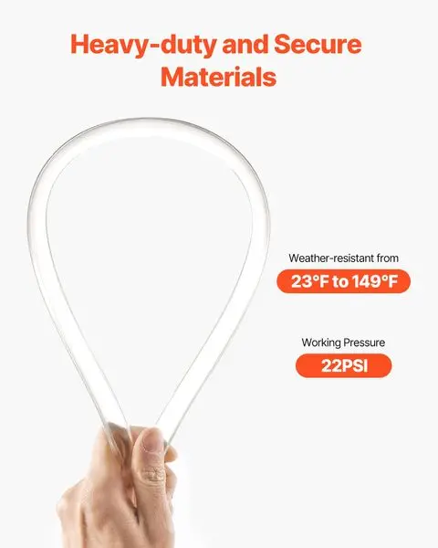 Clear Vinyl Tubing 3/8' ID x 1/2' OD 50FT Plastic PVC Tubing Flexible Hose