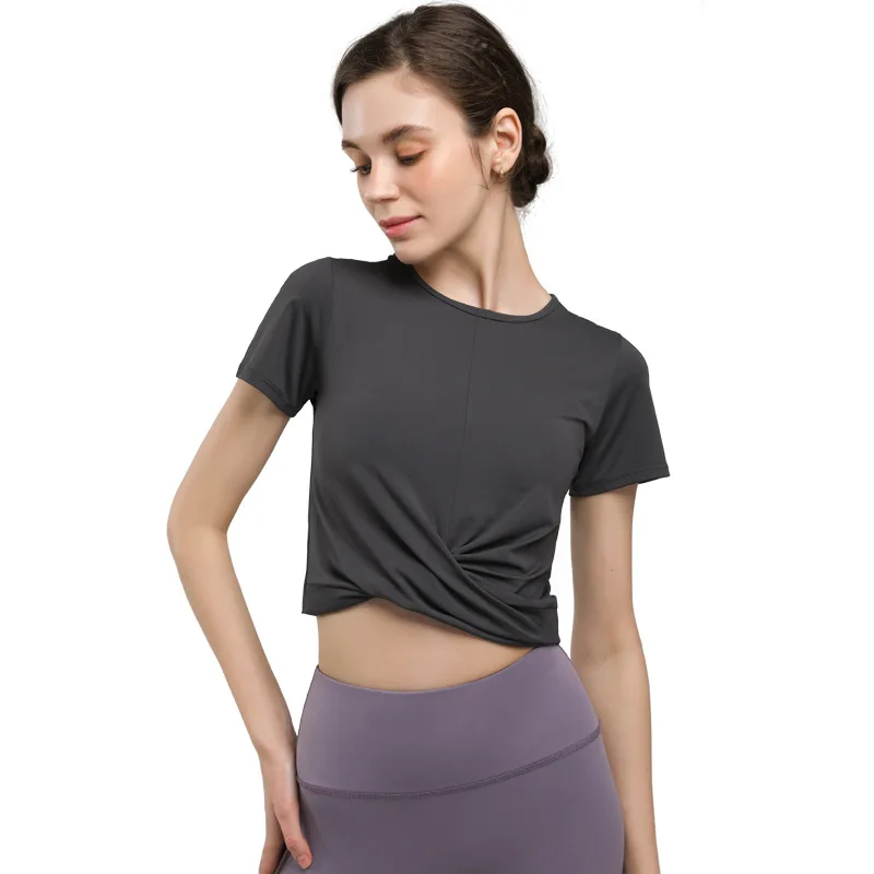 Women's Sports T-Shirt Round Neck Short Sleeve Yoga Shirt Solid Color Thin Breathable Comfort Fashion Casual Summer 2024