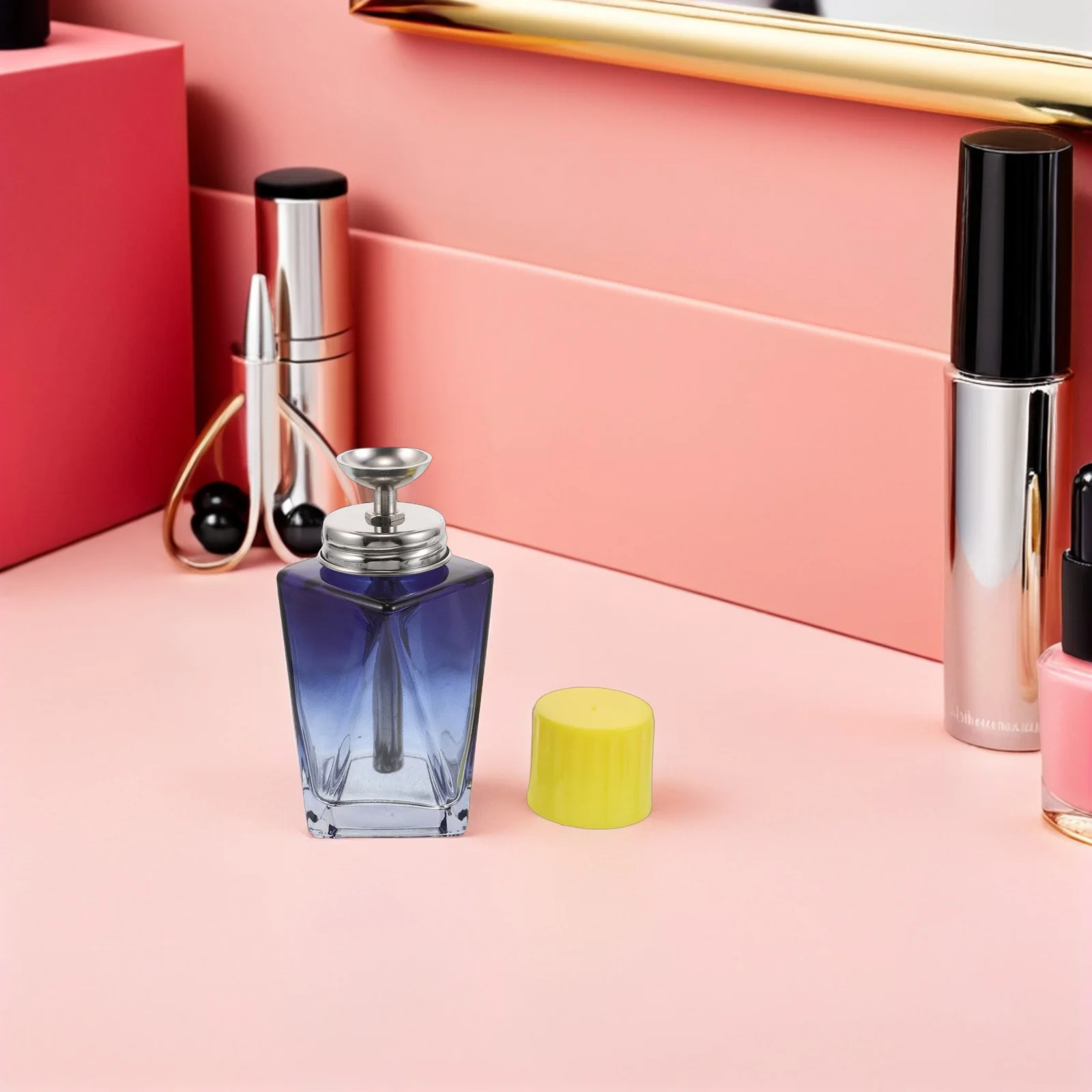 Butelka z pompką do zmywacza do paznokci 150 ml, szczelna, wielokrotnego użytku, z dozownikiem na wcisk, przenośny pojemnik na zmywacz do makijażu w podróży.