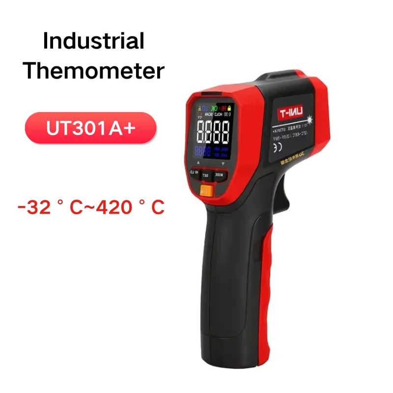 Portable Industrial Non Contact Infrared Laser Thermometer HD Color Screen Temperature Measurement UT301A+ IR Gun