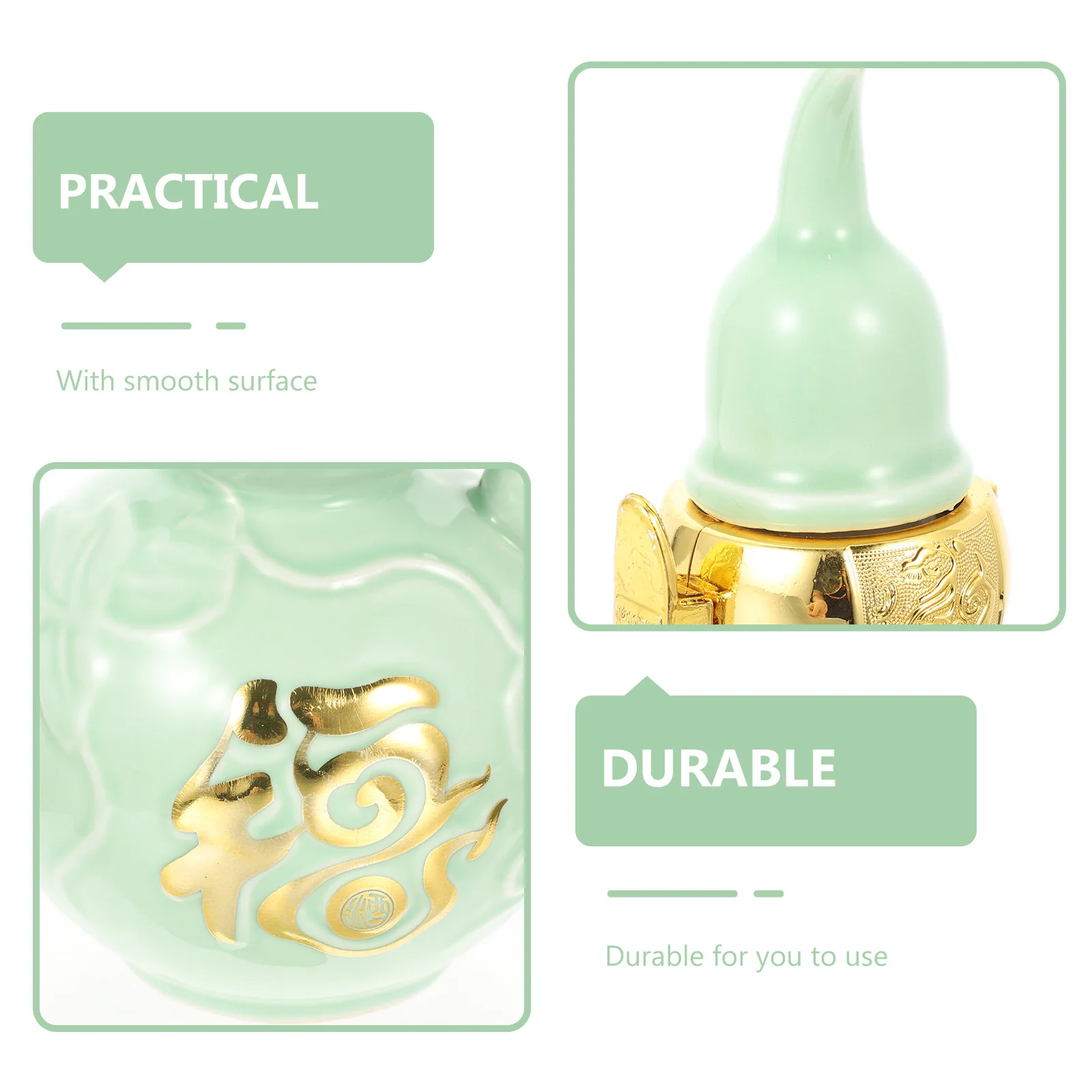 

Gourd Wine Bottle Safe Ceramic Drink Storage for Home Wine Making and Gift Drinking Gourd Drink Storage Bottle