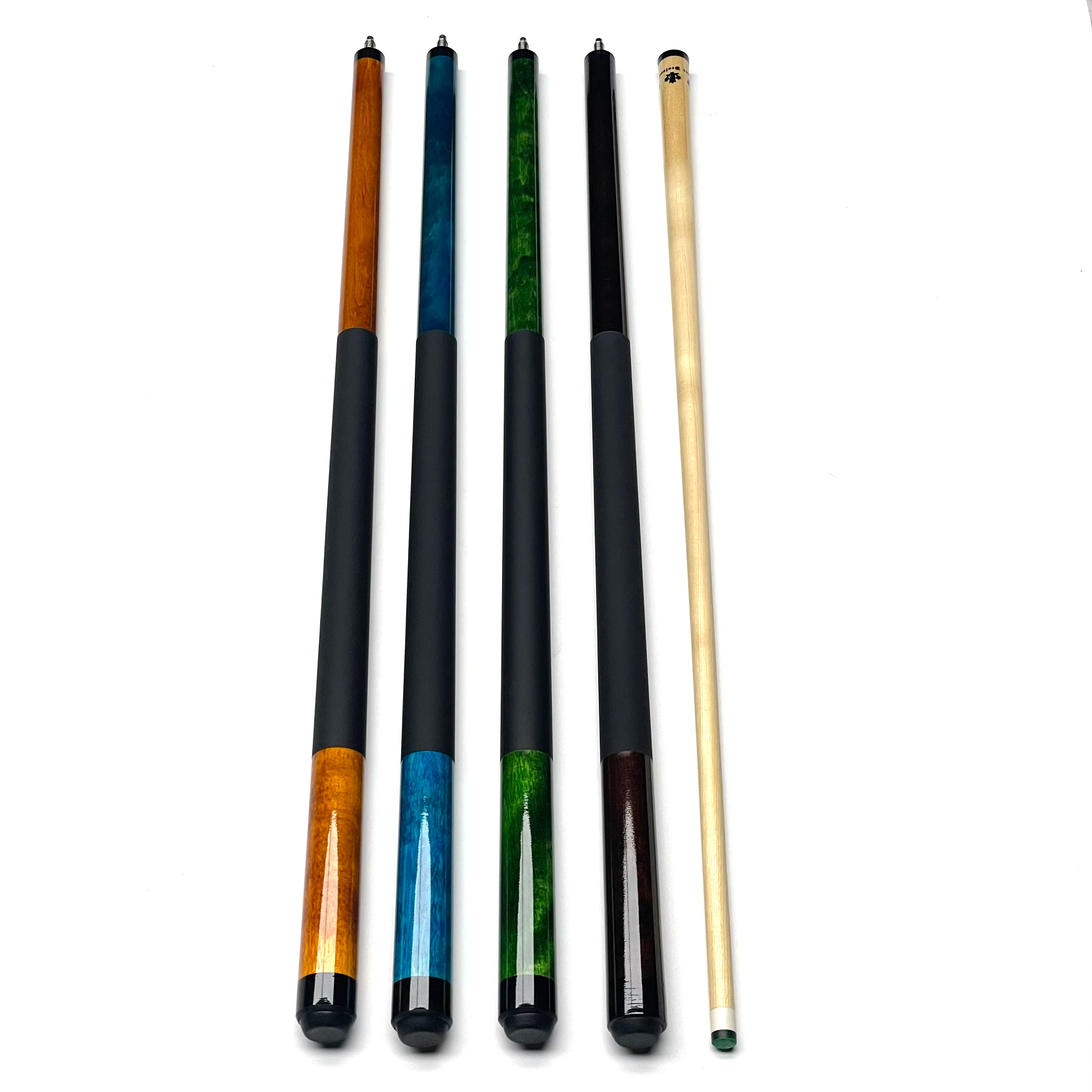 2-Piece Billiard Pool Cue Stick 13mm Tip with Joint Protector Anti-Slip Handle Multi-Color Options for 8 Ball