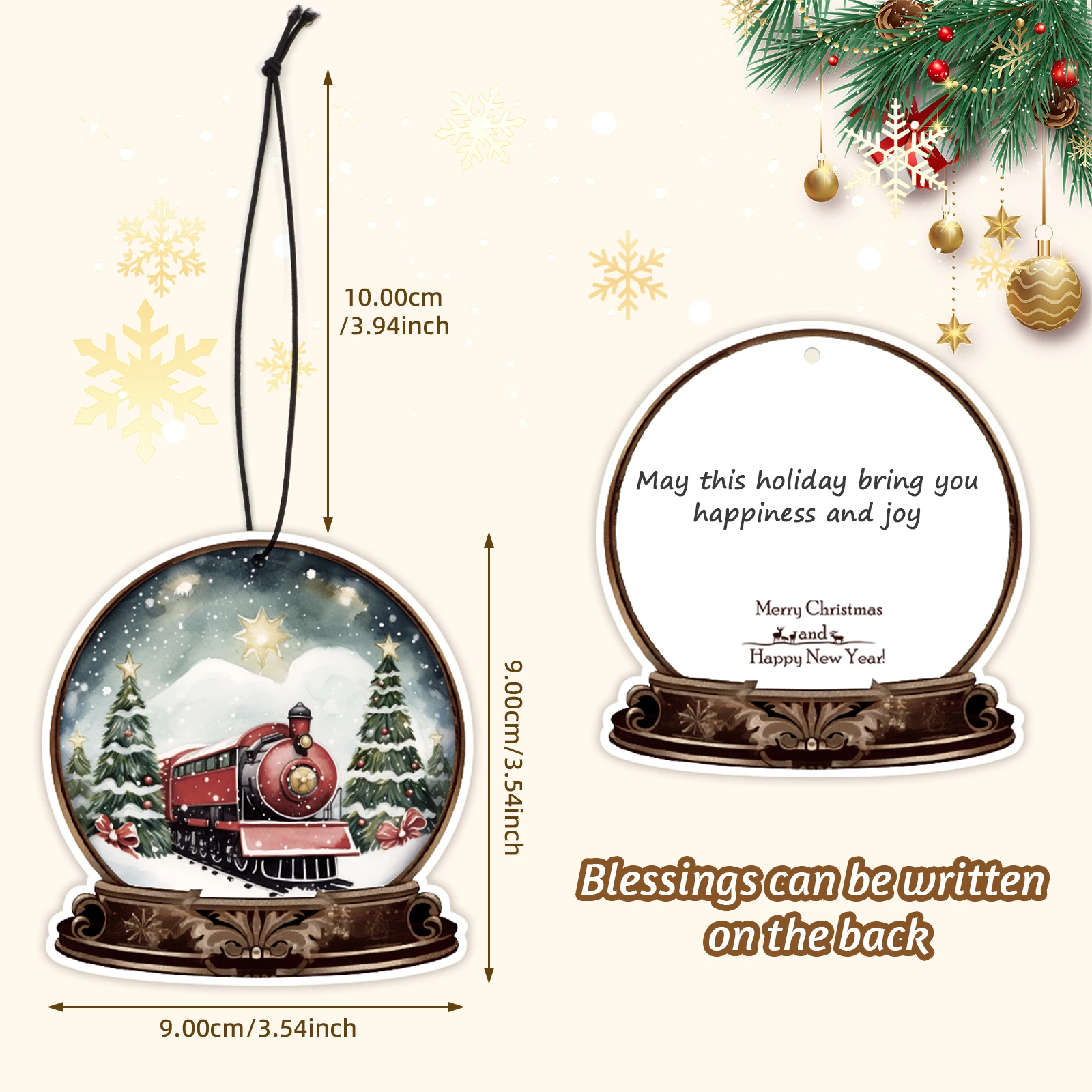 6PCS/Set Tree Decorations Ornaments Air Merry Christmas Pendant Freshener Car Air Freshener Fragrant Hanging Christmas Gifts