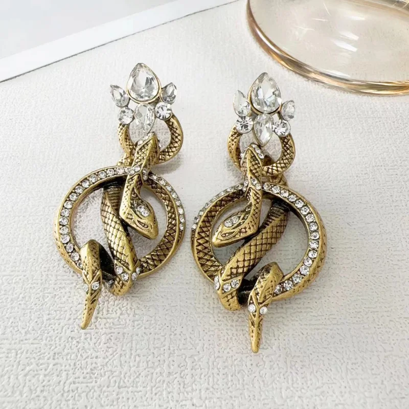 Retro Jewelry Vintage Temperament Snake Earrings For Women Fashion Accessories