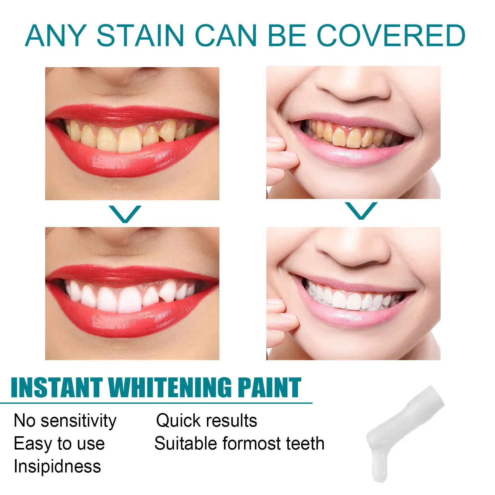 Teeth White Paint Anti Pigmentation Remove Smoke Stains Bad Breath Clean Tartar Oral Care Paint Whitening Whitening Tooth