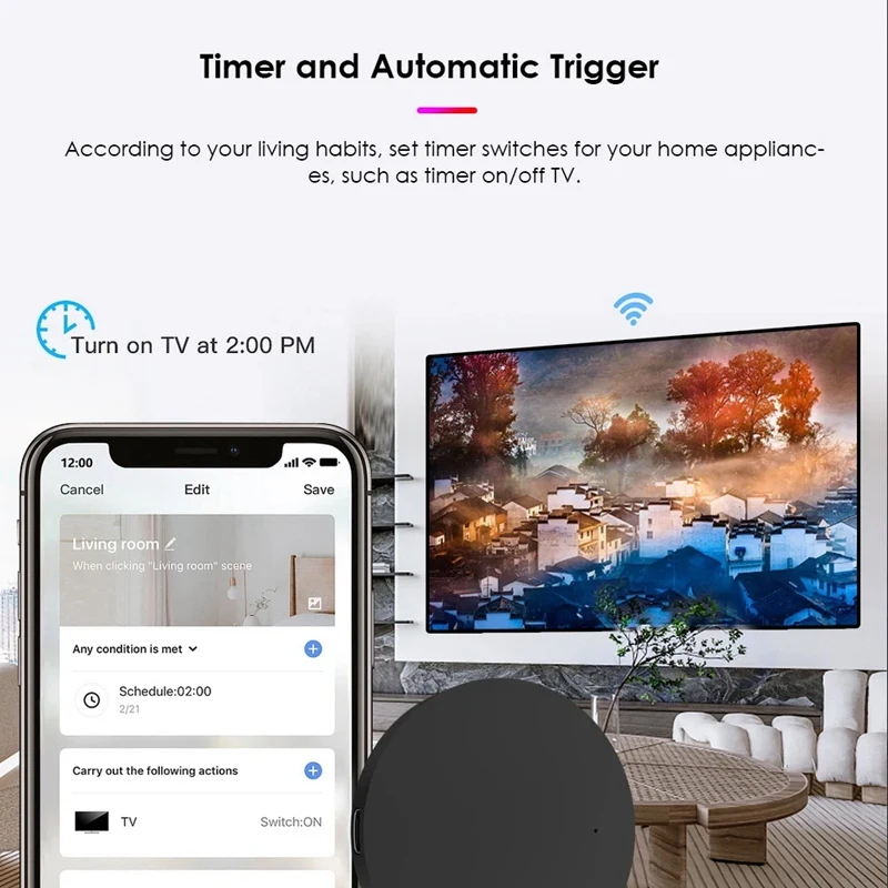 IR Remote Control Smart Home Remote Control For Smart Home TV DVD AUD Air Condition Voice Control Works With Alexa Google Home