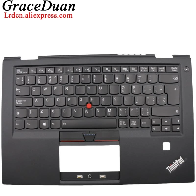 

CFB Canadian French Black Keyboard Upper Case Palmrest Shell Cover For Lenovo Thinkpad X1 Carbon 4th Gen4 G4 01AV156 01AV195