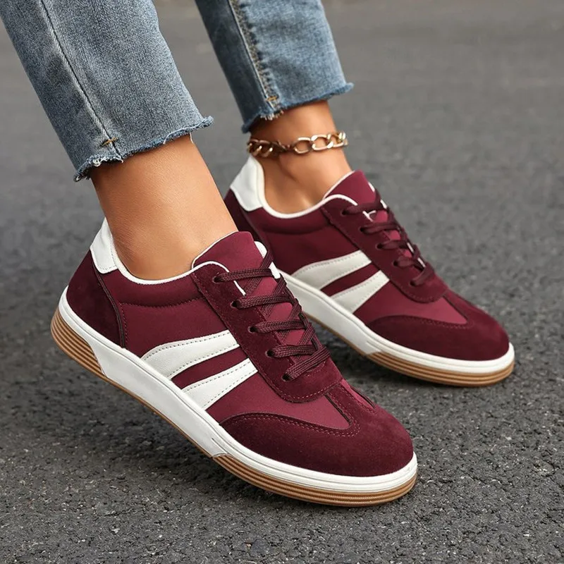 

Модные легкие удобные кроссовки для женщин, полосатая спортивная обувь на шнуровке, женские повседневные дышащие зеленые кроссовки, большие размеры