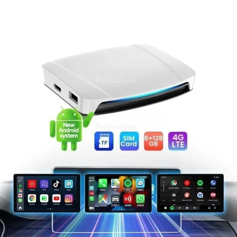 Carlinkit Android Smart Ai Box 8GB 128GB USB Two Port Use Keyboard Wifi Tbox Uhd Carplay Video Media for  youtube