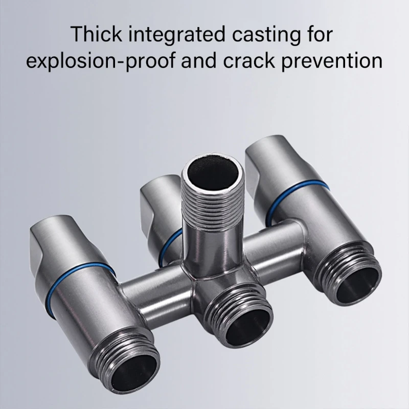 Small 3 Way Water Splitting Valves Easy to Operate 3 Way Water Distribution Valves for Multiple Source Plumbing