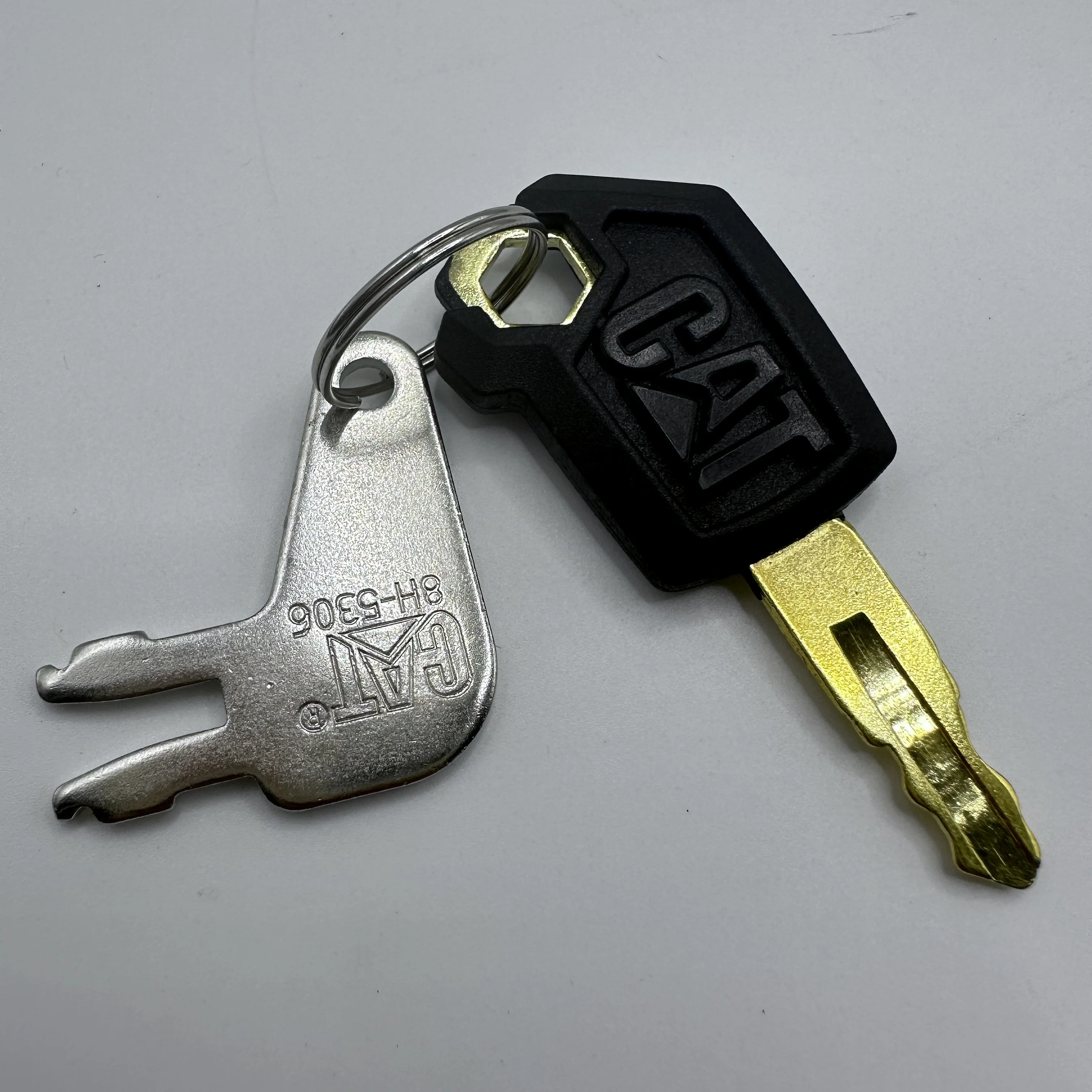 1set 5P8500 8H-5306 key with logo ignition start and door lock Key For Caterpillar cat Heavy Equipment ignition