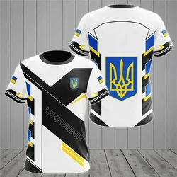 Summer New Men's T-shirt 3D Printed Ukrainian Flag Camo Sports Fashion Casual Trendy Top Round Neck Plus Size Short Sleeve