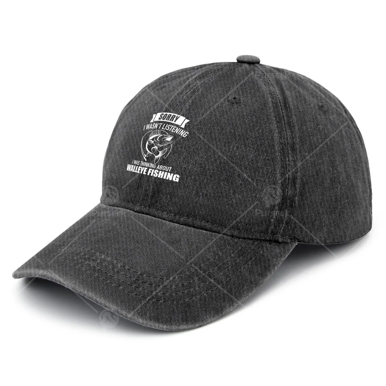 Sorry I Wasnt Listening I Was Thinking about Fishing Baseball Hat Unisex Low