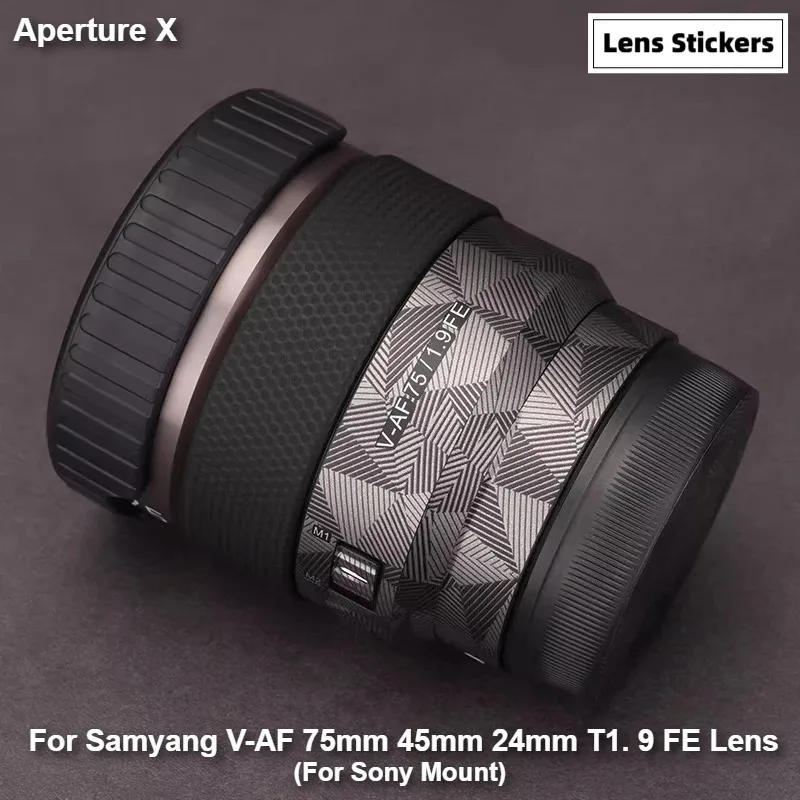 Decal Skin For Samyang V-AF 75mm 45mm 24mm T1. 9 FE Camera Lens Sticker Vinyl Wrap Film Coat VAF 75 45 24 1.9 F1.9 F/1.9