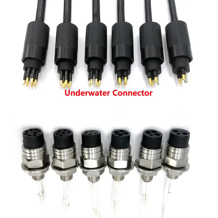 Subconn Micro Circular 8pin Female Bulkhead Male Cable MCBH8F MCIL8M Subsea Underwater Rov Ip69 Waterproof Double Head Connector