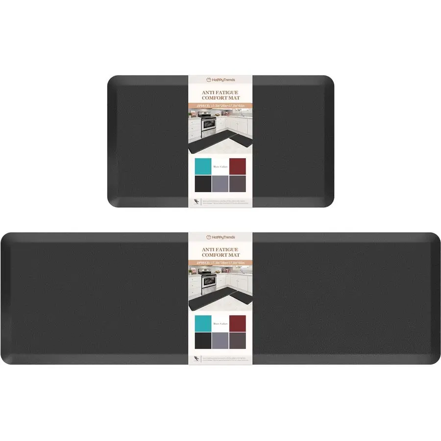 

Кухонный коврик, 17.3x2817.3x60 см, черный, с амортизацией, комфортный, антиусталостный, водонепроницаемый, толстый, эргономичный, из пеноматериала