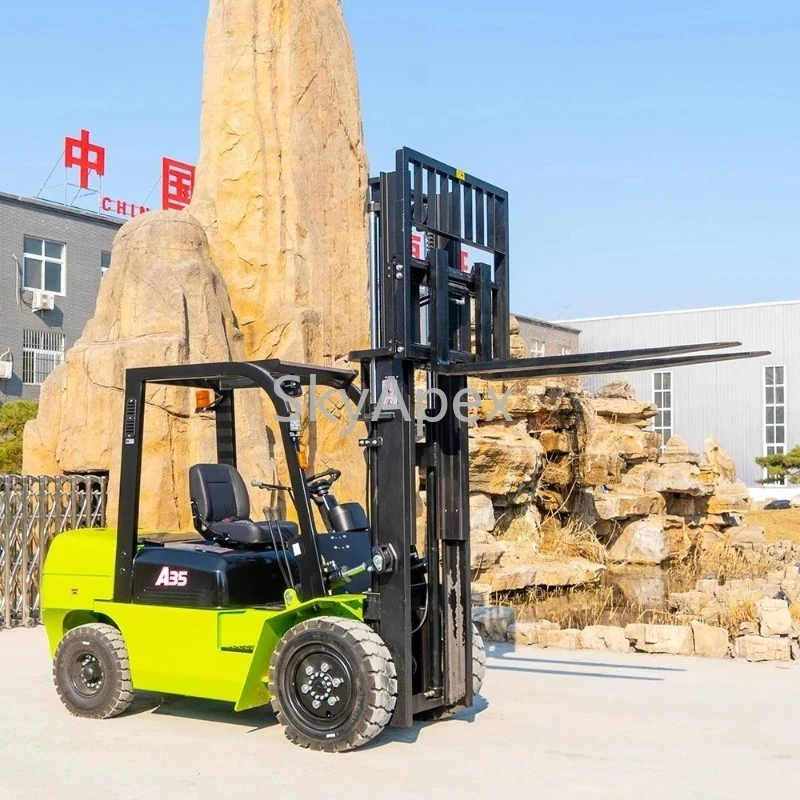 Factory Direct 2026 3.5 Ton Diesel Forklift In Stock 3.5T Fuel Forklift Truck 3m lift for Warehouse 4wd Forklift Factory Direct