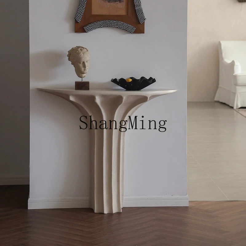 

FG Medieval Art Entrance Table Cream Wind Entrance Very Narrow Decorative Table Living Room Against the Wall Entrance Platform