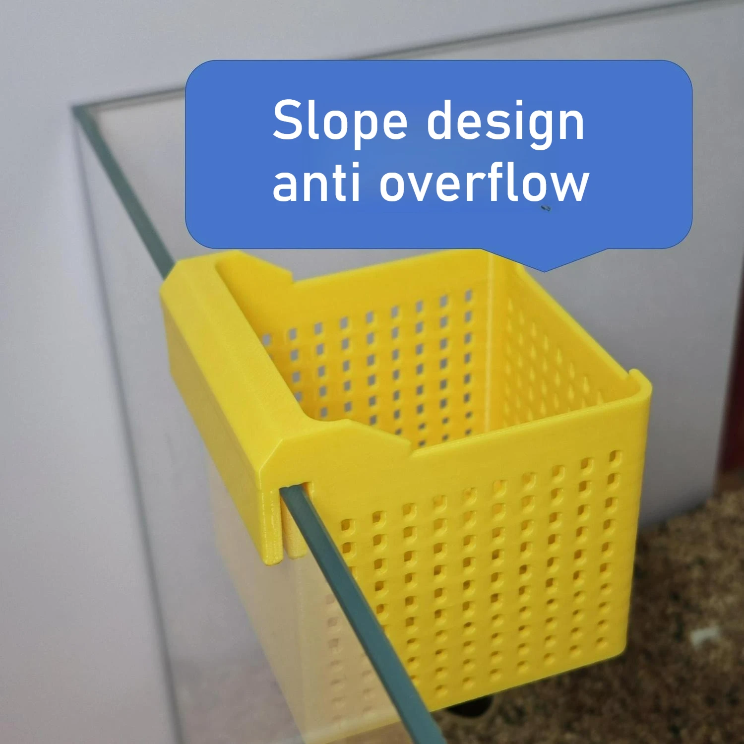 Wasserspender für Aquarien, Aufhänge-Pufferfilterbox, Aquarium-Wasserflussverteiler, schützt Aquascape vor Wassereinwirkungen – Detail 3