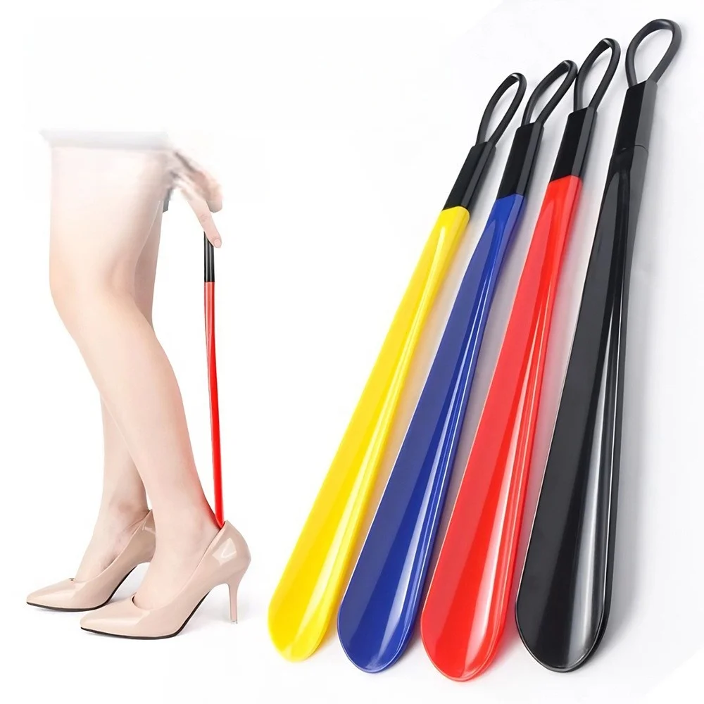 Extra Long Plastic Shoe Horn Flexible Shoe Spoon No Bending Helper For Pregnant Women Elderly Disabled