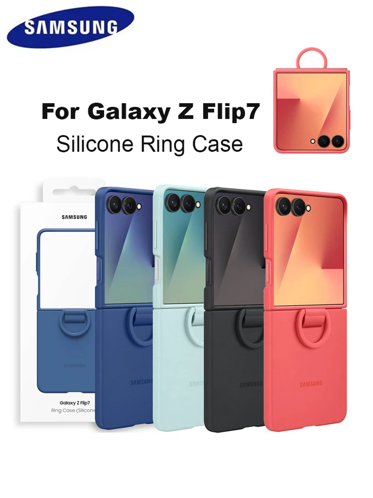 Oryginalne silikonowe etui z pierścieniem Samsung Galaxy Z Flip7 EF-PF766, silikonowe etui ochronne z pierścieniem, odporne na wstrząsy, do Galaxy Z Flip 7 — zdjęcie produktu 7