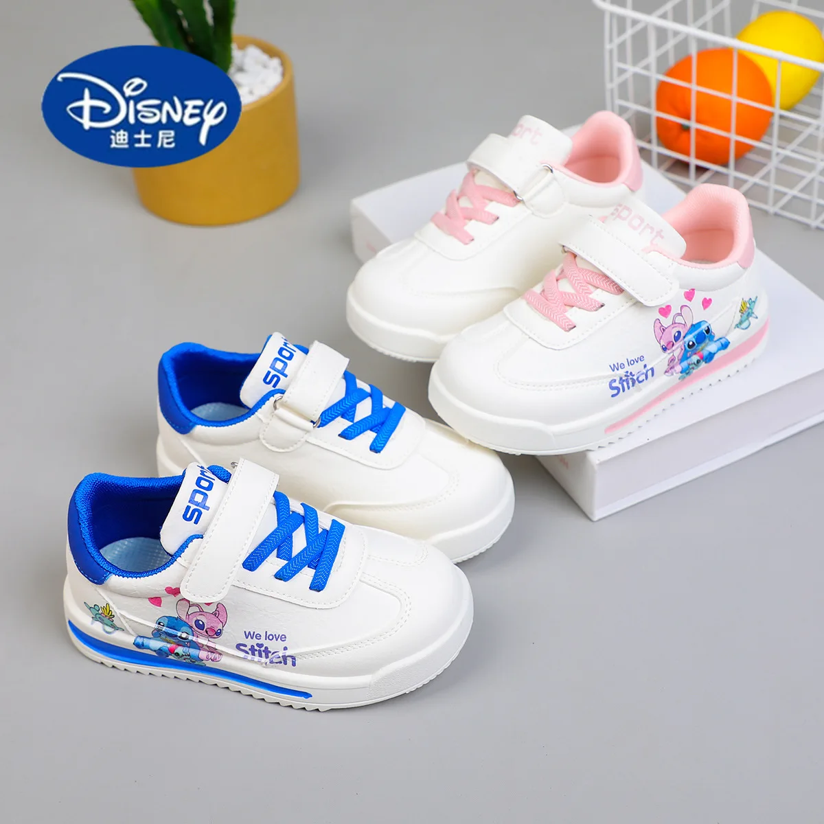 

Disney Kids' Sneakers 2025 Summer - Leather Casual Shoes for Boys/Girls, Cartoon Design for School & Play