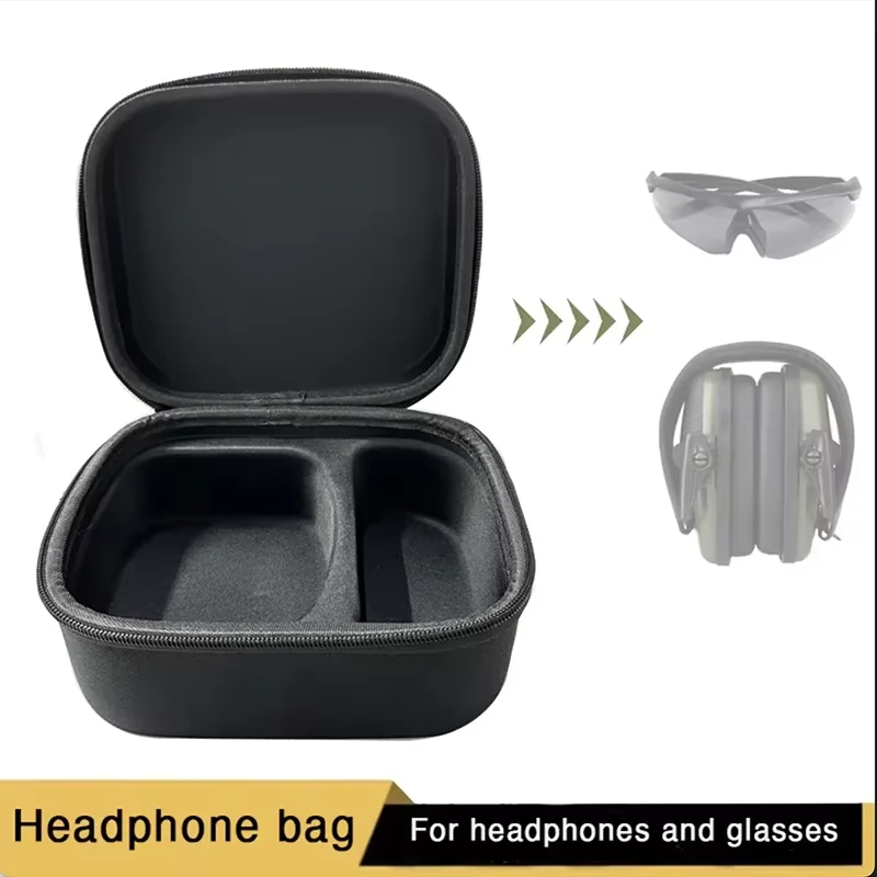 

Тактическая сумка для наушников, жесткий чехол для хранения наушников из EVA. Используется для хранения наушников и очков.