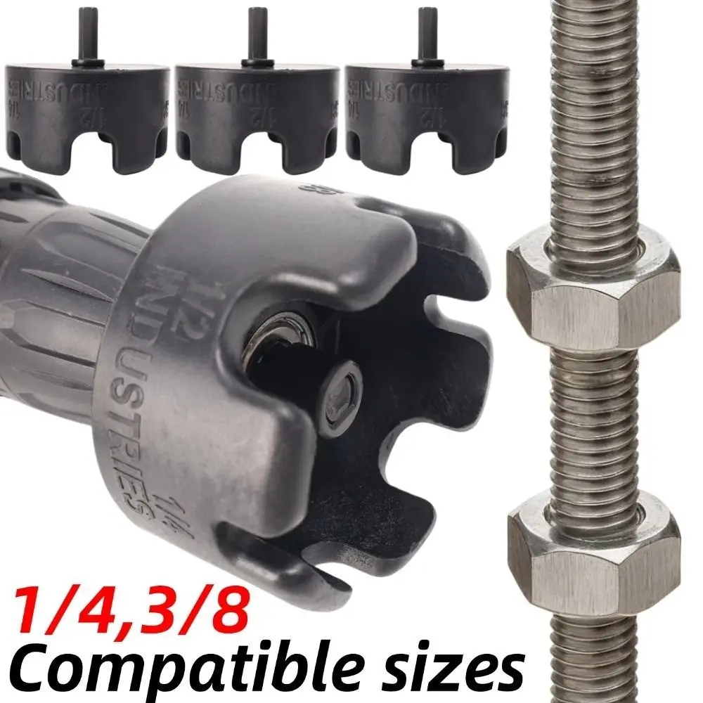 Quick Release Nut Removal Drill Bit 1/4 3/8 Universal Nut Zipper Drill Attachment Metal Bolt Extractor Tool