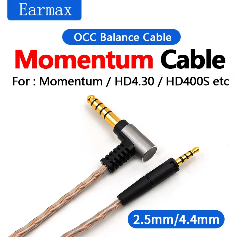 For Sennheiser HD430 MOMENTUM HD4.40BT HD458 HD458BT HD400S HD450BT HD4.40 HD4.50 Replaceable 2.5mm 4.4mm Balanced Headset Cable