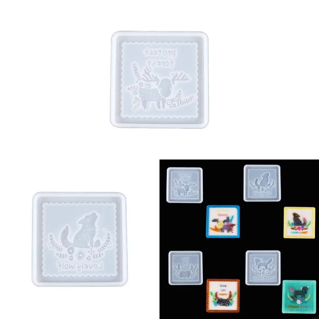 195C Animal Epoxy Resin Silicone Mold Molds for DIY Resin Wine Glass Cup Mat Home Decor Wall Art Decor Mold