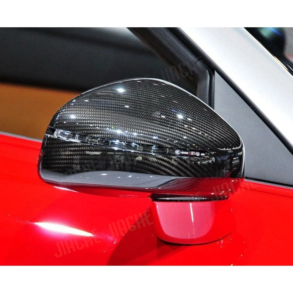 

JCYECF 2pcs Carbon Fiber Mirror Cover Rearview Side Mirror Cap for Audi R8 2008-2011 2015 not for R8 GT 2011 Replacement/Add on