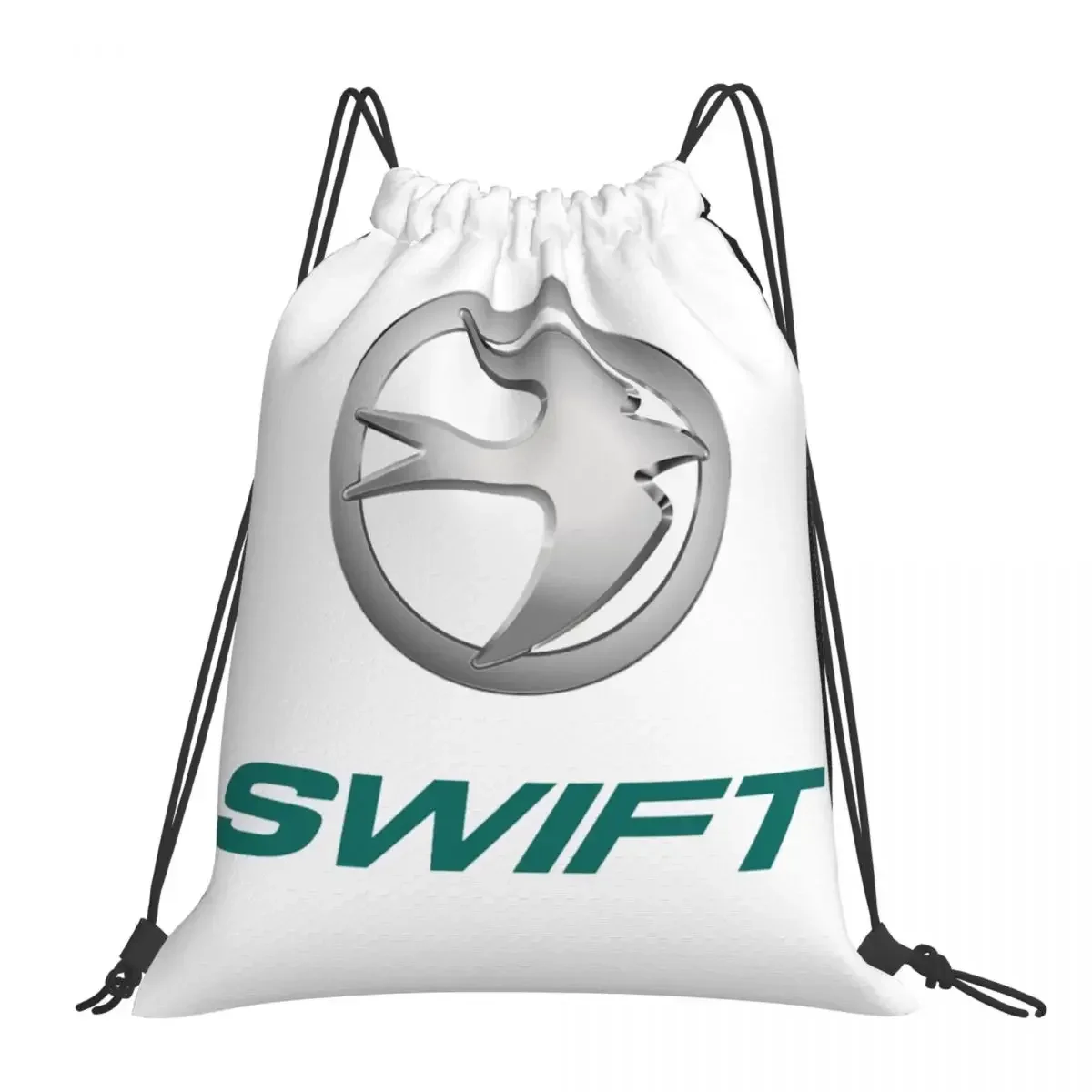 Swift Logo Backpacks Casual Portable Drawstring Bags Drawstring Bundle Pocket Sundries Bag BookBag For Travel Students