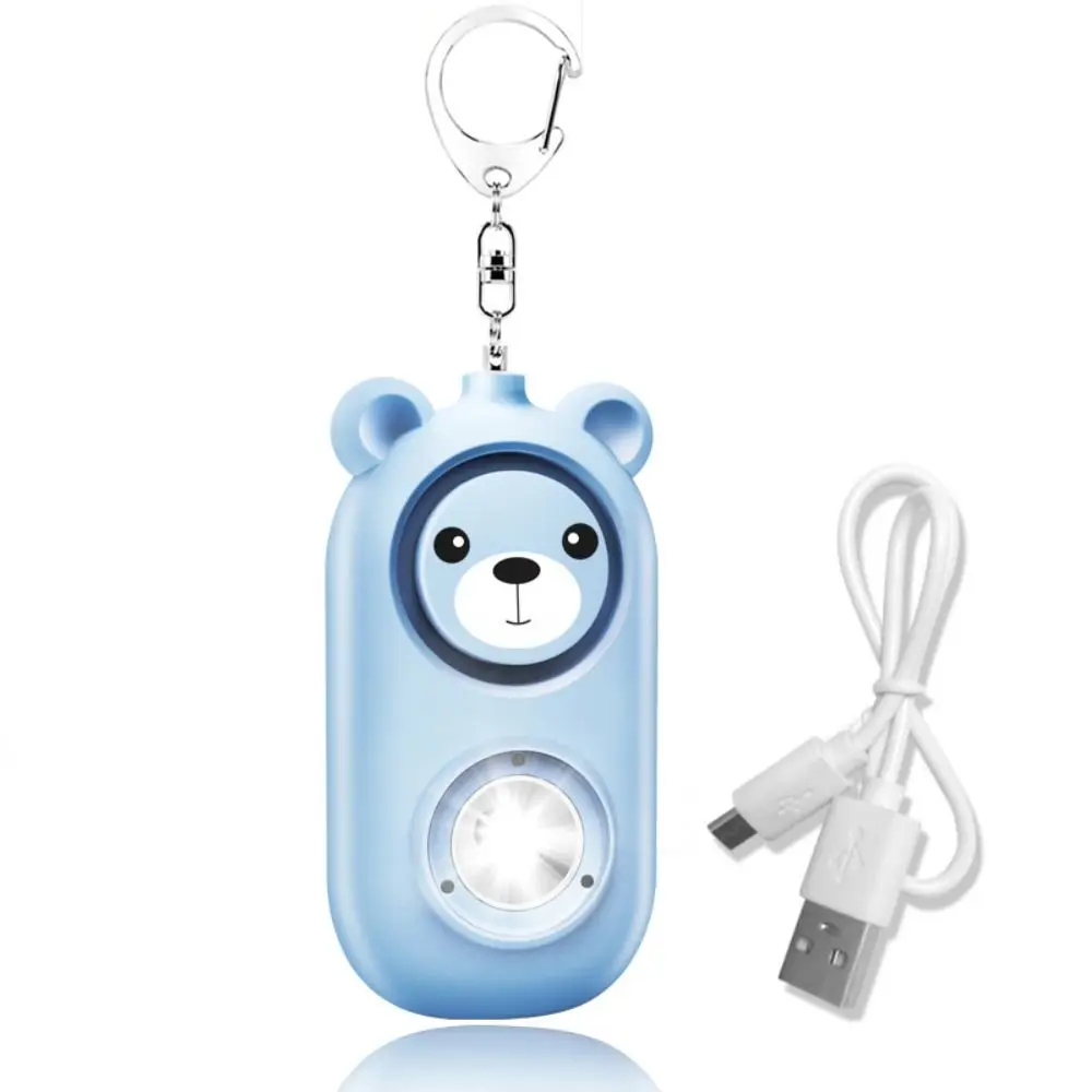 Alarma de autodefensa de bolsillo con carga USB para mujer, alarma Personal fuerte, antilobo, antiataque, 130dB