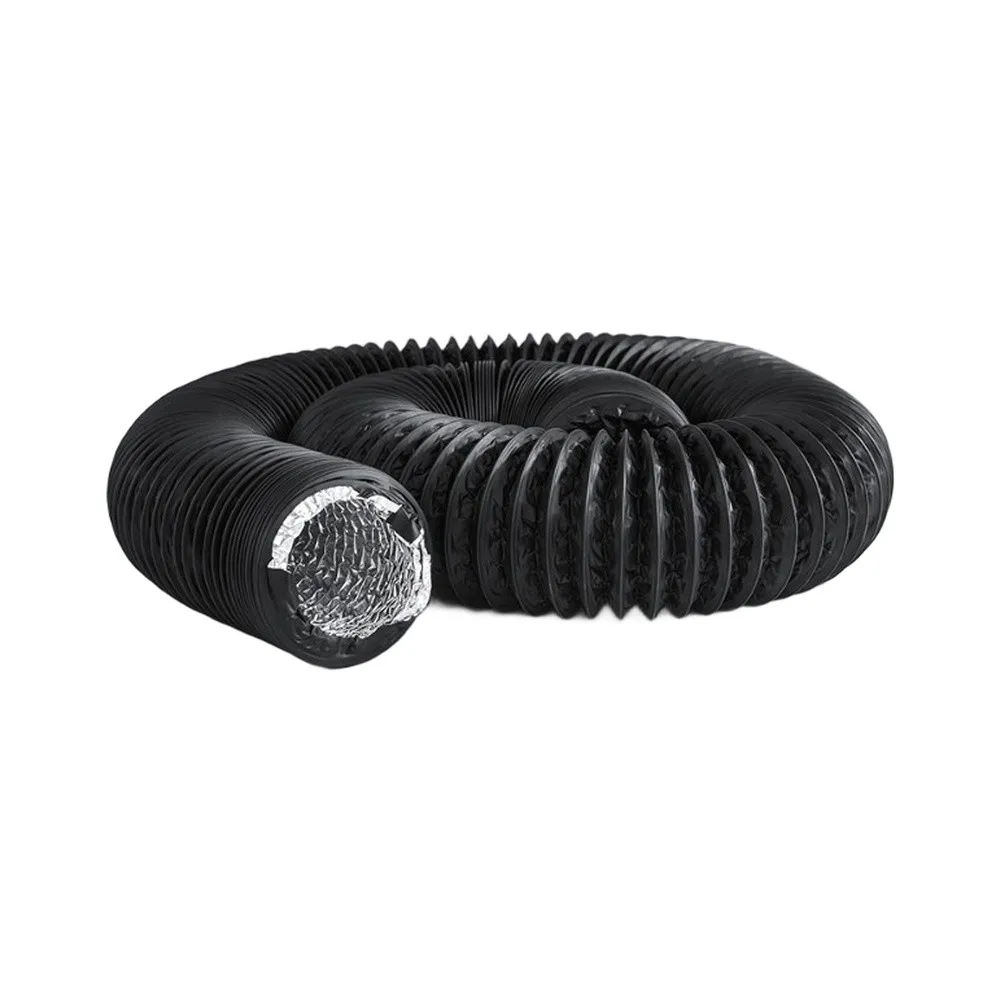 19 Foot Aluminum Foil Duct Hose 4in Diameter with Dual Stainless Clamps for Dryer Venting Closet Cabinet and Rack Cooling