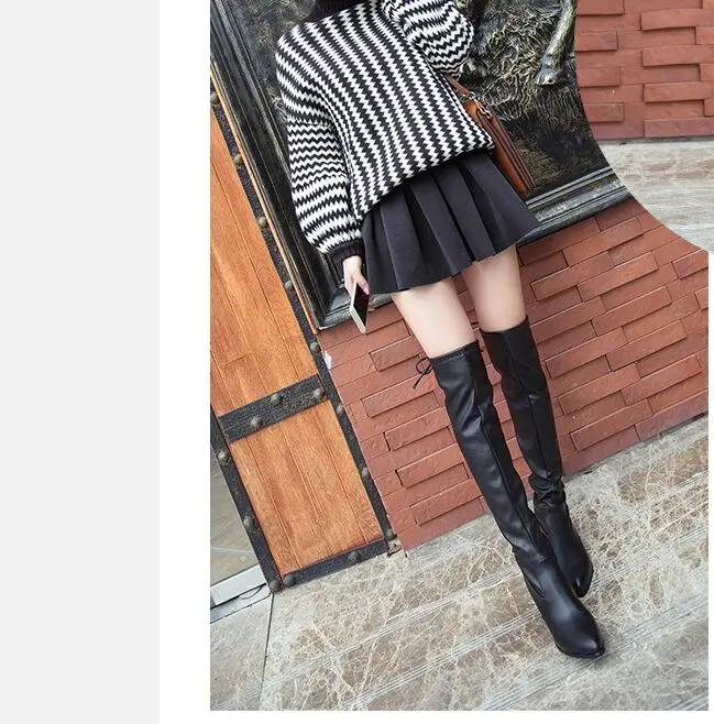 Sexy winter new girls over the knee boots students plus velvet princess boots big children small high-heeled children snow boots