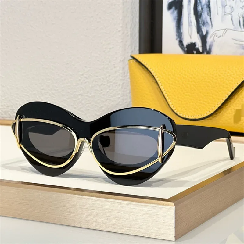 

New Fashion Women Cat Eye Sunglasses For Men PUNK Luxury Brand Female Sun Glasses Y2K Vintage Eyewear Shades UV400 Oculus