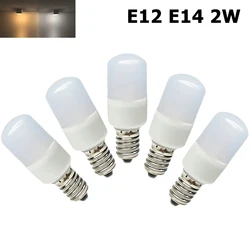 2W T22 LED Refrigerator Bulb E12 E14 Screw Base LED Light Bulb AC 85-265V Cool/Warm White Freezer Lamp for Home Microwave Oven