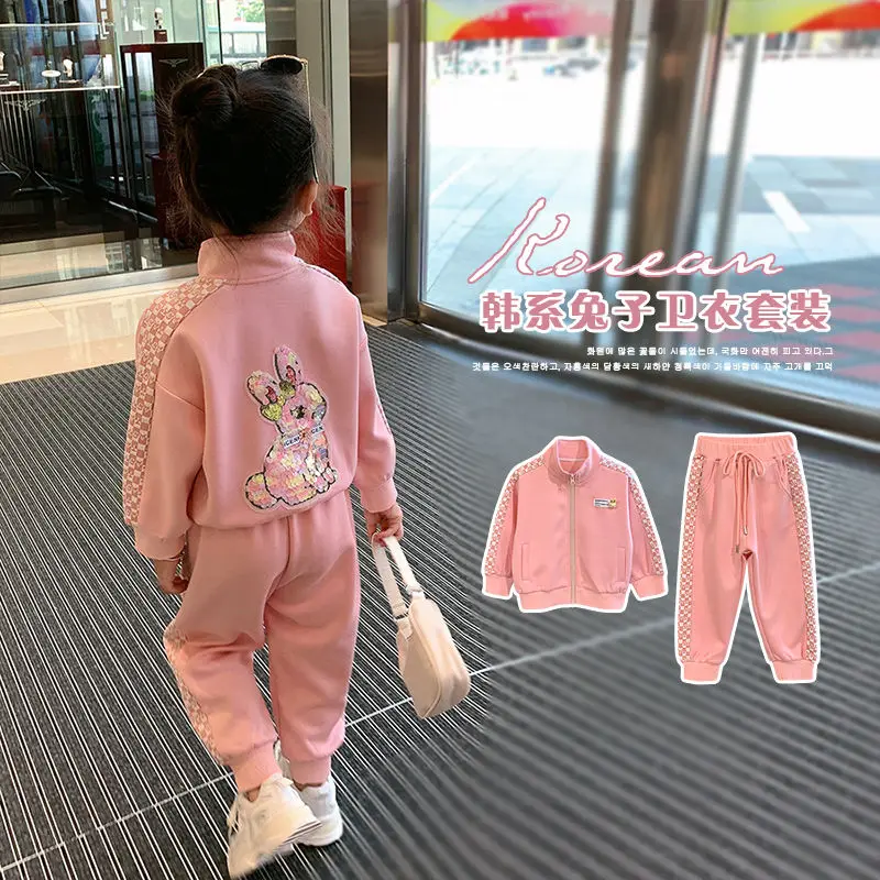 2022 Girls Autumn Clothes Set Sport Set Long Sleeve Jacket and Long Pants Fashion Falll Clothes Toddler Girl Outfits 2-12 y