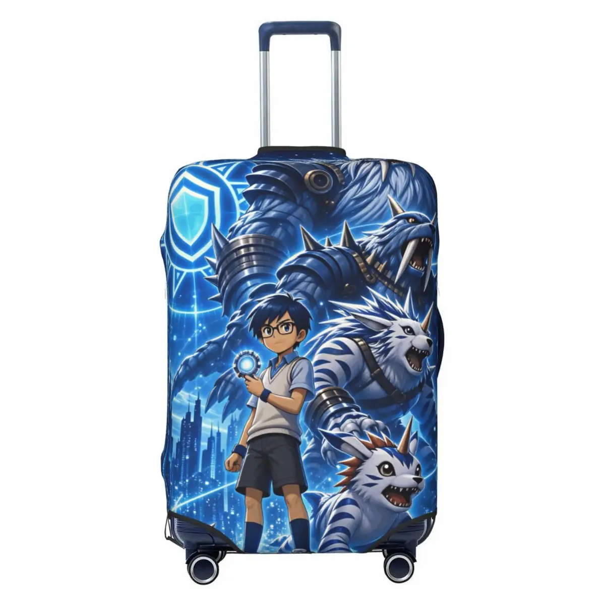 Digimon Suitcase Cover Travel Protection Flight Practical Luggage Supplies