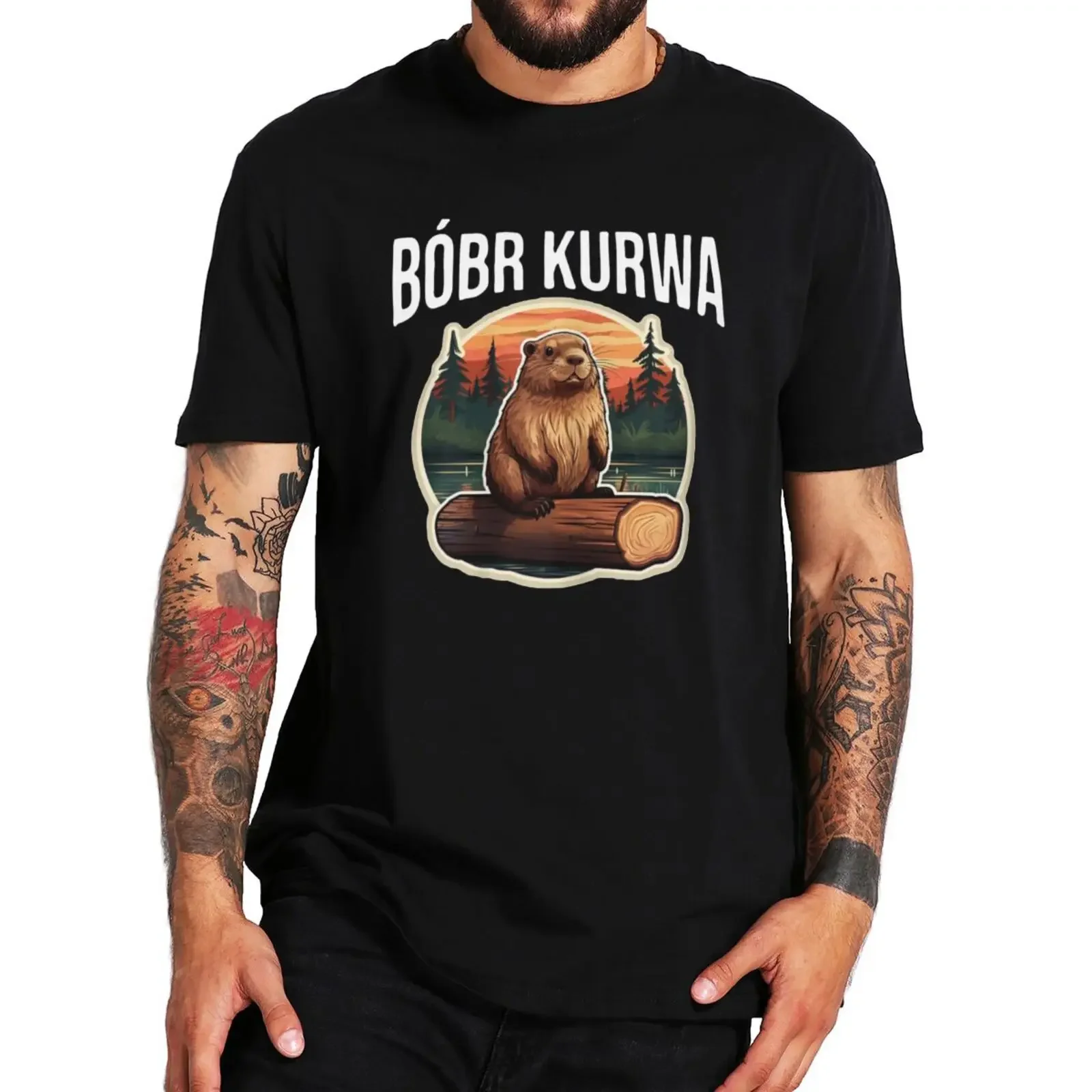 Bober Kurwa Bobr T Shirt Retro Funny Meme Trend Y2k Graphic T-shirt Soft Unisex 100% Cotton Tee Tops EU Size