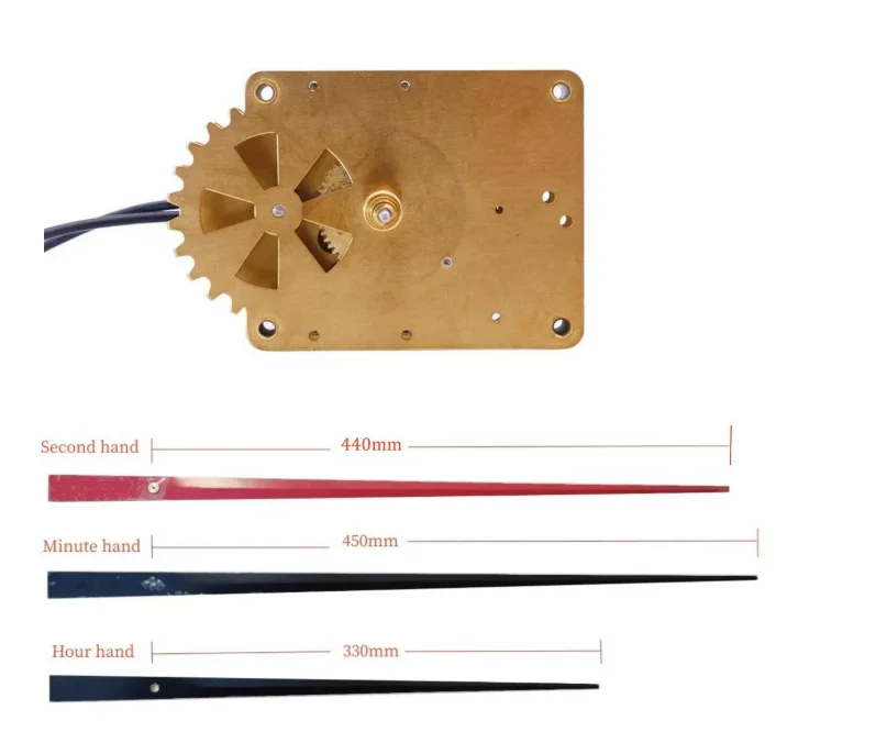 2-Meter Wall Clock Movement Large Torque Metal Gear Long Hands High Precision