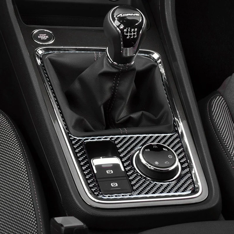 Super Sale Carbon Fiber Center Consoles Gear Shift Panel Trim for SEAT Ateca 5F 2016-2025 Cupra Ateca 5F 2018-2025 Accessories L