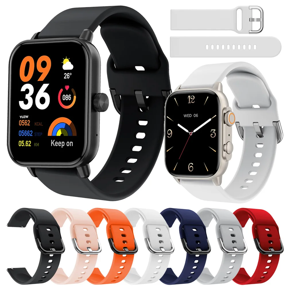 22mm 20mm watch band For COLMI P71 P73 M42 M41 I30 I31 P81 silicone sport soft bracelet For COLMi C81 C80 C60 C61 V68 V70 strap