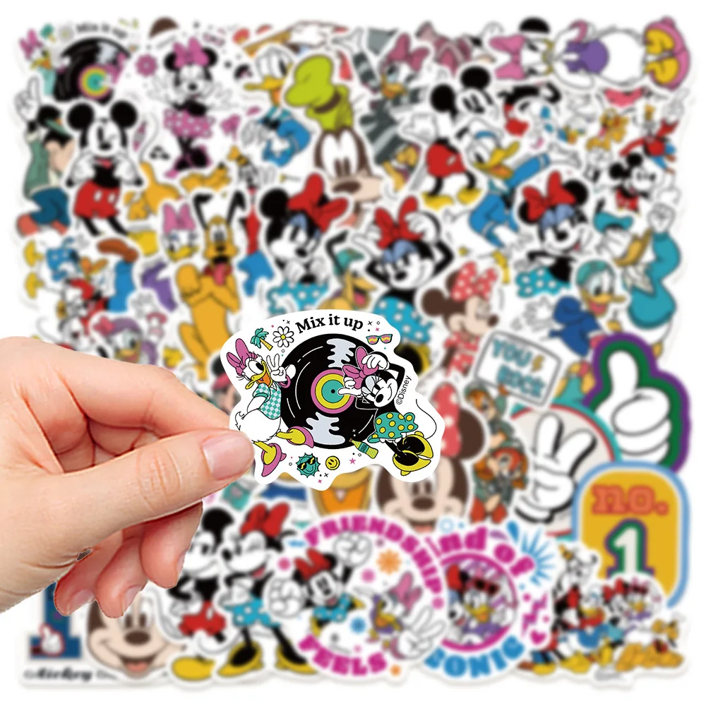 50 個ミッキーマウスミニー & フレンズステッカーパーソナライズ DIY 装飾デカール子供のご褒美電話ケース荷物ステッカー
